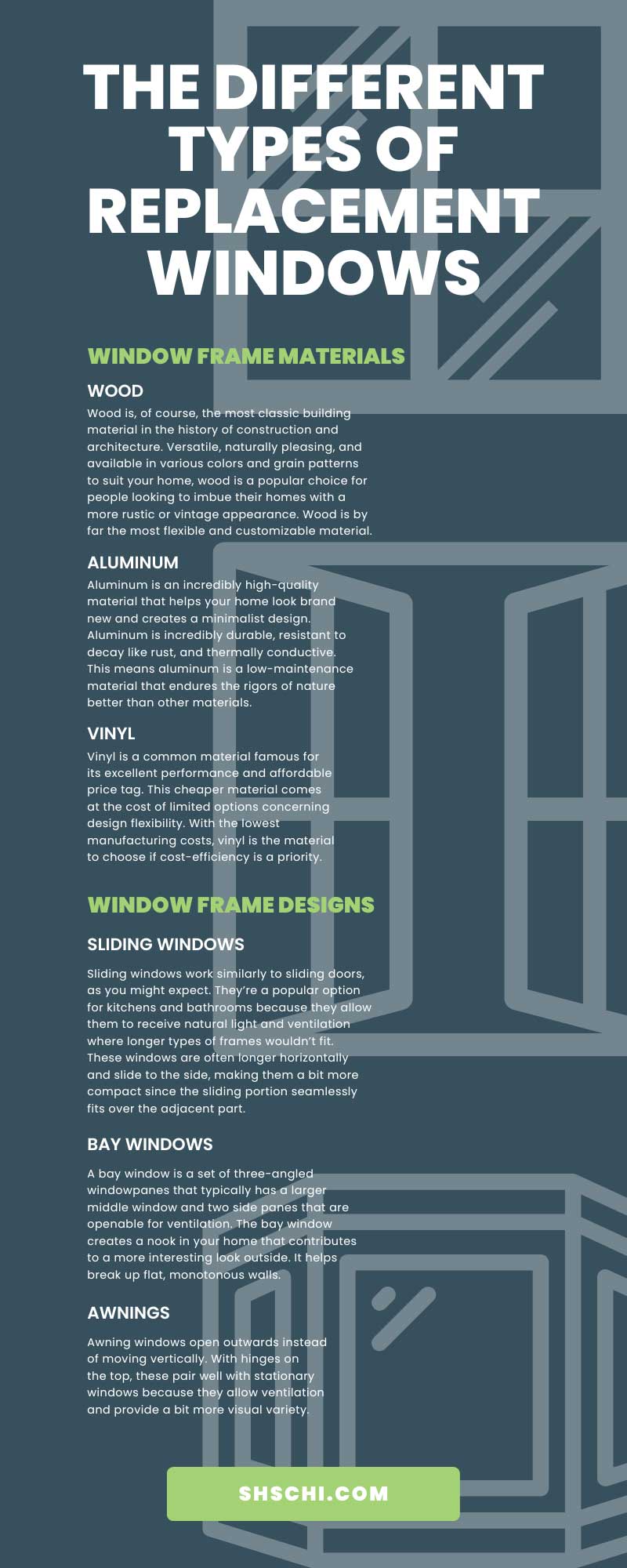 The Different Types of Replacement Windows