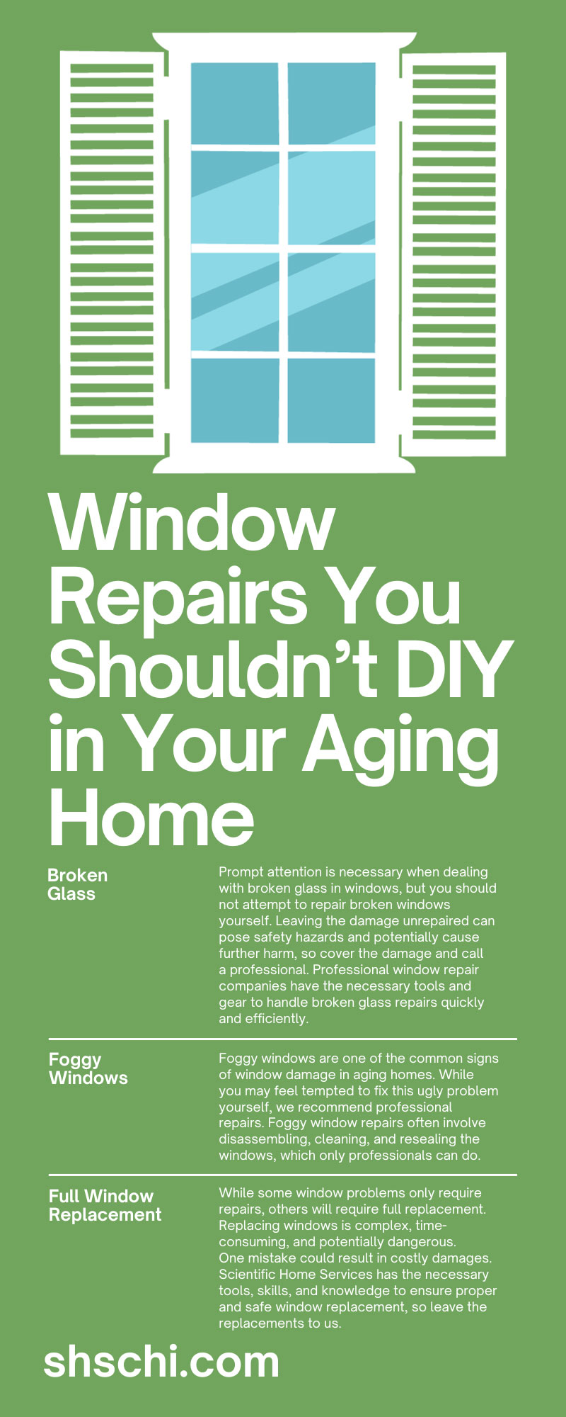 Window Repairs You Shouldn’t DIY in Your Aging Home